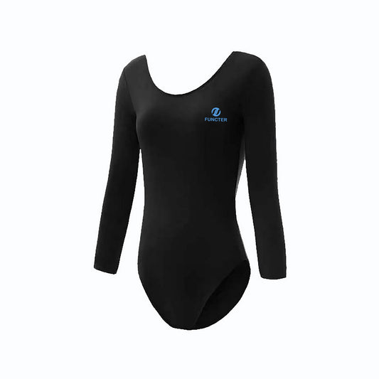 Women's Round Neck Dance & Gym & Ballet Leotard Bodysuit - Long Sleeve