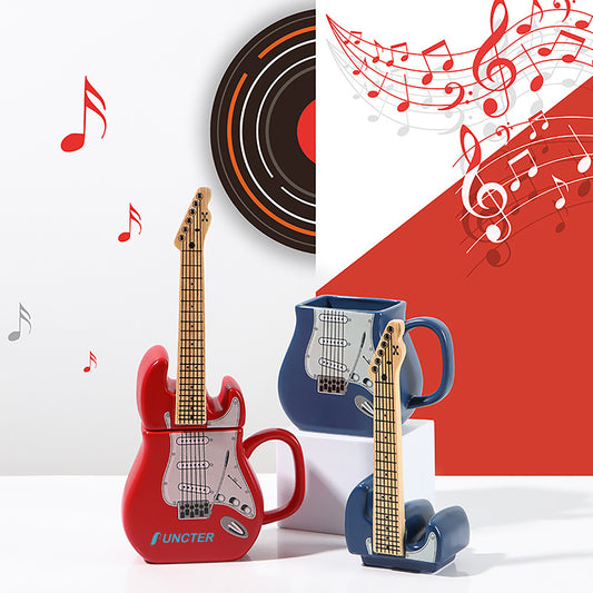 15 Oz. Guitar Shaped Ceramic Mug Coffee Mug