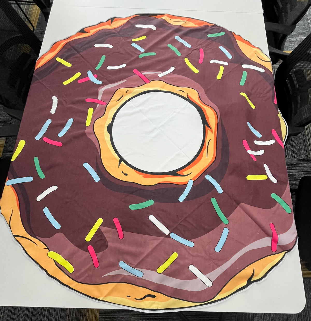59 x 59" Donut Shape Custom Shape Towel Soft Microfiber Beach Towels - One Side Printing