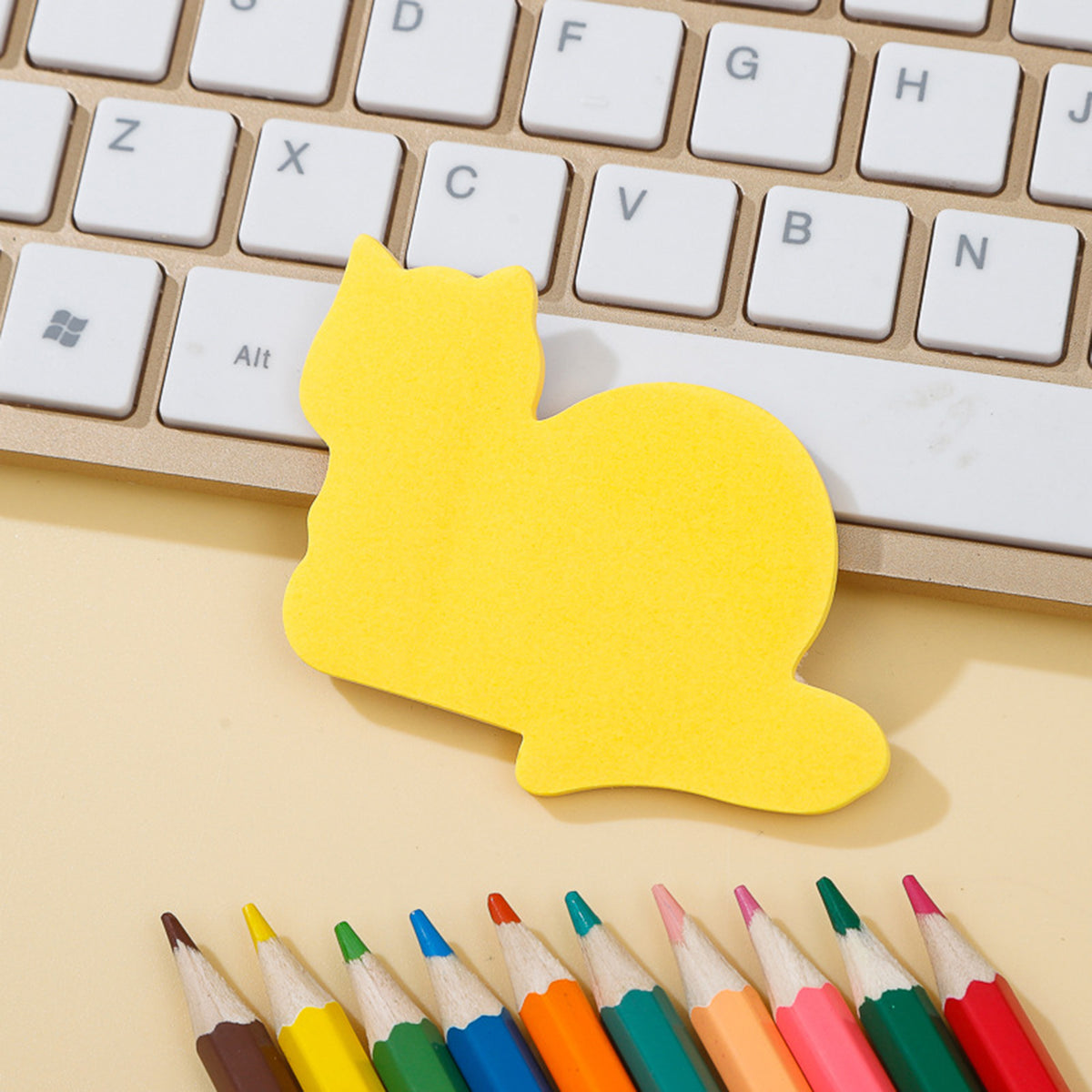 50 Sheets 2.16 x 2.75" Adhesive Cat Shape Sticky Notes Post Notes