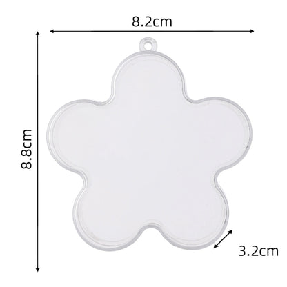 Flower Shaped Acrylic Fillable Ornaments DIY Christmas Ball