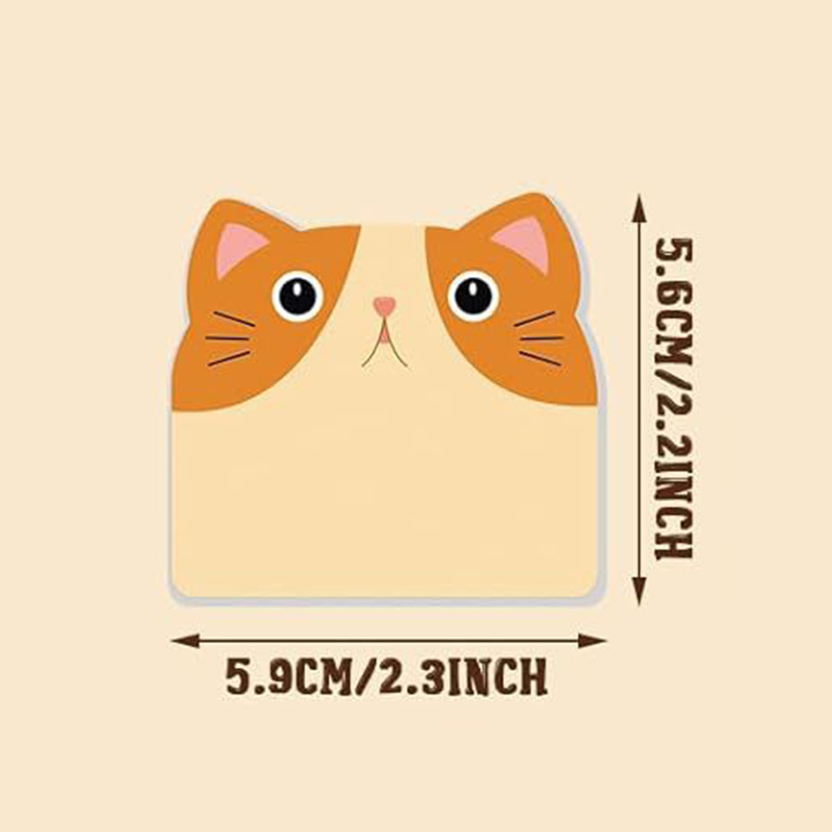 Custom 30 Sheets Adhesive Cute Cat Post Notes Memo Pad