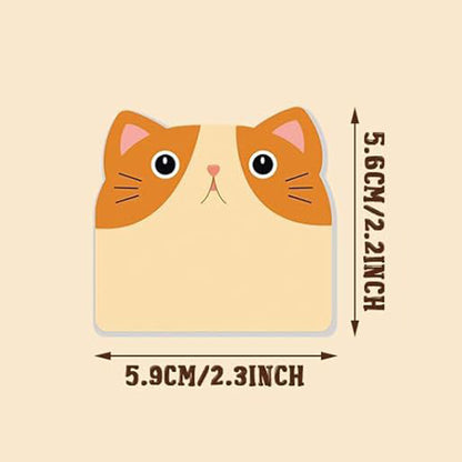 Custom 30 Sheets Adhesive Cute Cat Post Notes Memo Pad