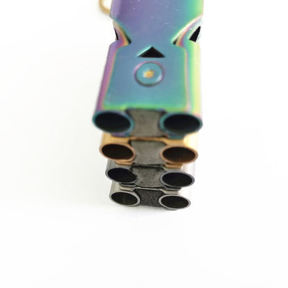 Dual Frequency Stainless Steel Whistle Keychain - High Decibel Emergency Survival Tool