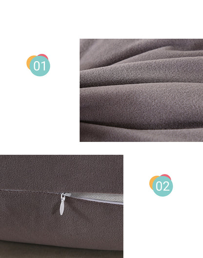 15.8 x 15.8" Premium Square Polyester Short Plush Throw Pillowcase With Hidden Zipper