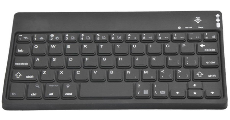 7-13/16" Portable Wireless Silicone Keyboard w/59 Keys