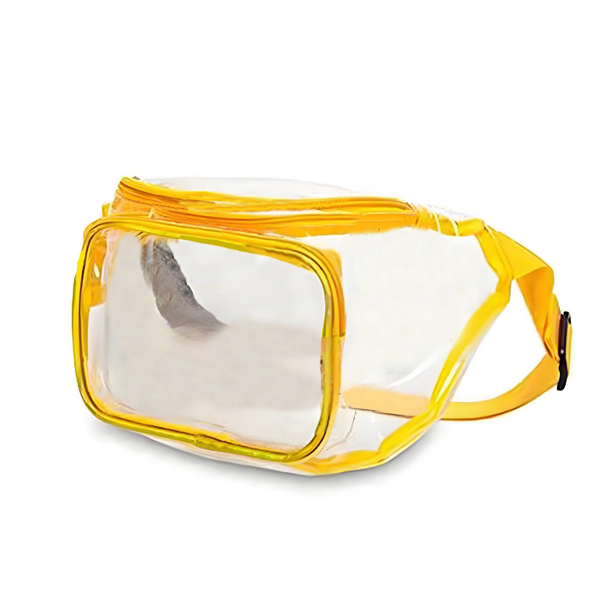 Transparent PVC Fanny Pack W/Two Zipper Pockets