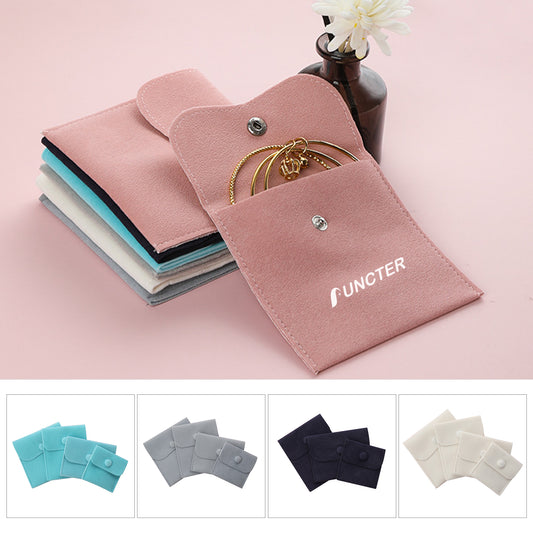 2.75 x 2.75" Velvet Jewelry Pouches with Snap Button, Gift Bag for Candy Gift and Jewelry