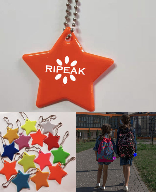 Star Shape Reflective Keytag
