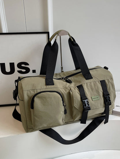 Travel Duffel Bag Sport Gym Bag Polyester Tote Bag Swimming Bag with Shoe Pouch&Wet Pocket