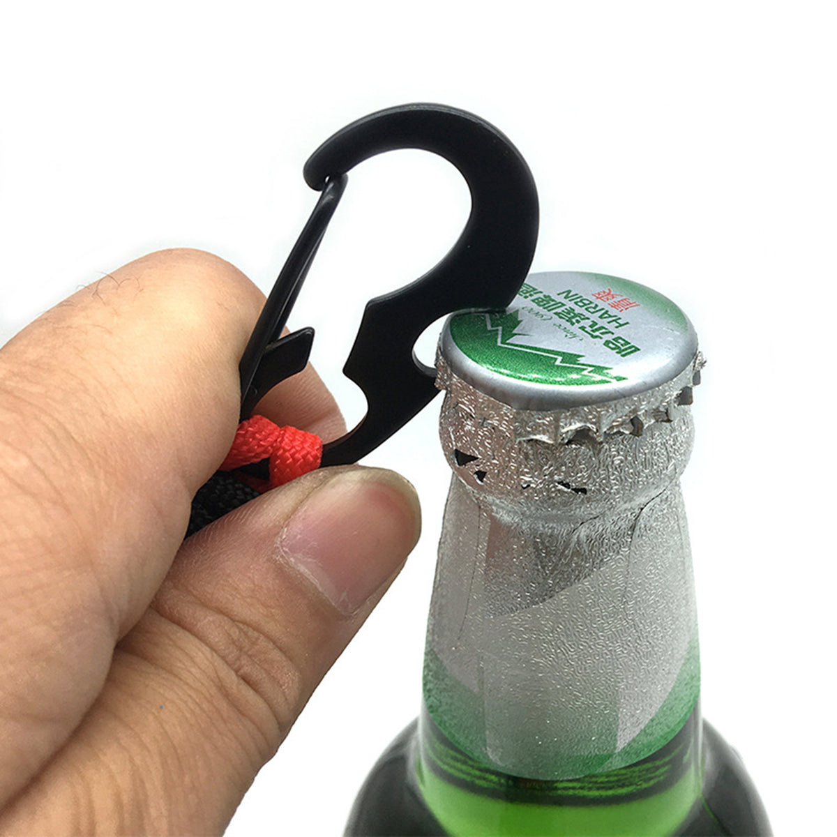 4" 1 Multifunctional Camping Survival Paracord Keychain W/ Opener, Carabiner