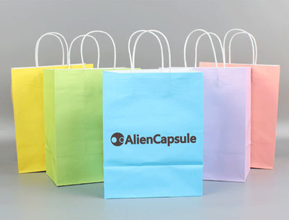 Kraft Paper Gift Bags (5.90L x 3.15D x 8.27H Inches)