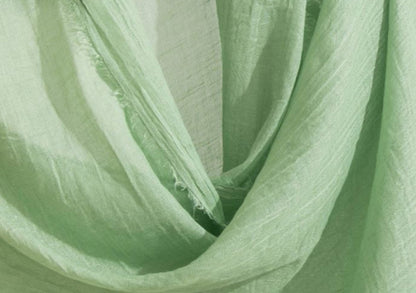 75'' Linen Feeling Scarf Pashmina Shawls Wraps Short Fringed Scarf Long Headscarf - Embroider