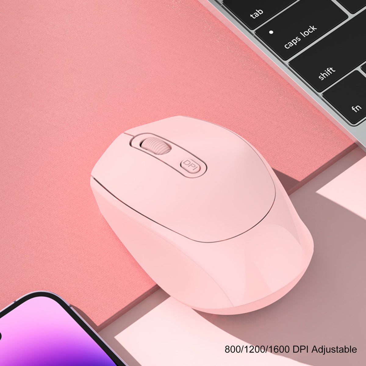 2.4G Portable Wireless Mouse Noiseless Computer Mice for Laptop Desktop Tablet Adjustable DPI