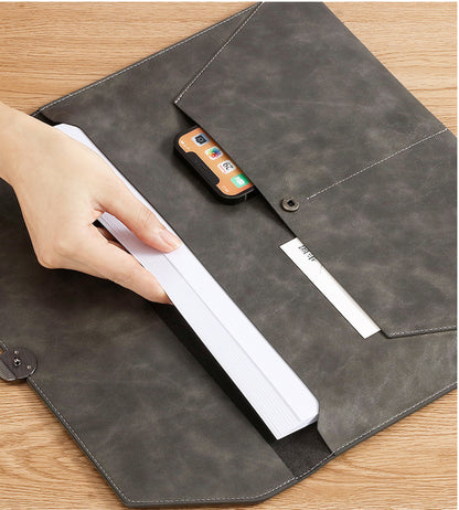 Vintage A4 PU Leather File Hold Waterproof Business Bag