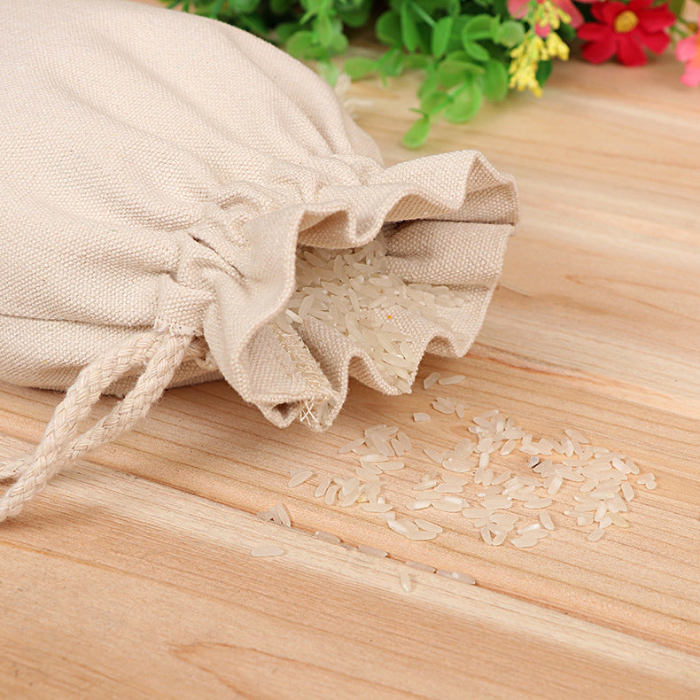Custom 6" X 9" 8 Oz Cotton Canvas Cloth Drawstring Bags Jewelry Wedding Candy Gift Bags