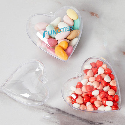 4" Acrylic Heart Shaped Fillable Ornaments DIY Christmas Ball