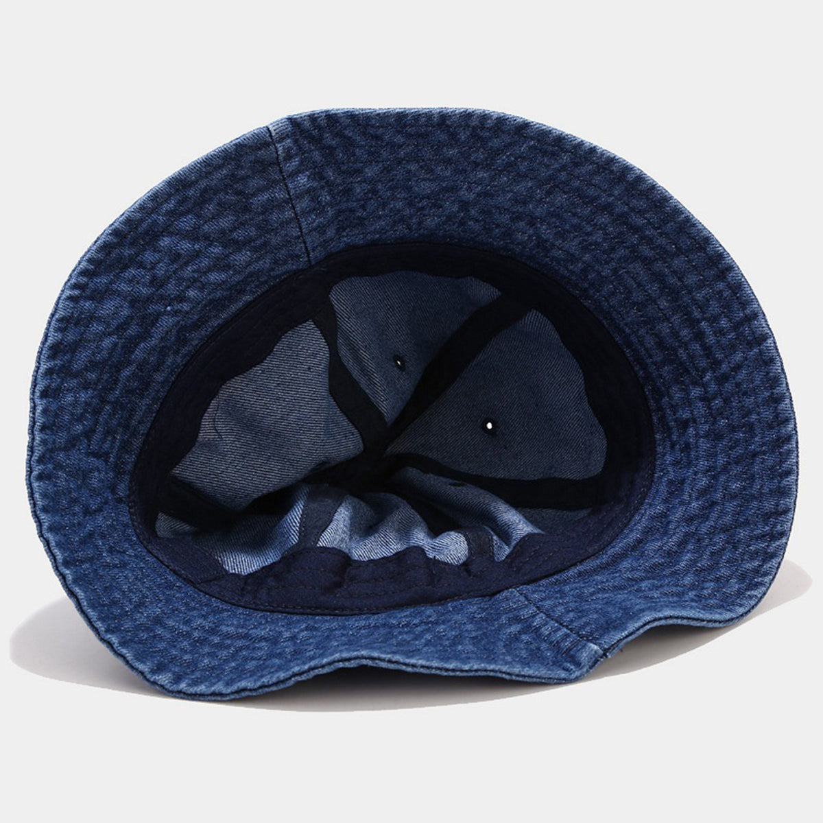 Summer Round Top Washed Denim Jean Bucket Hat Fisherman Cap