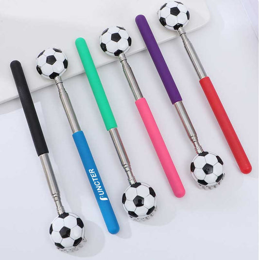 Football Telescoping Stainless Steel Back Scratcher W/ Soft Foam Handle for Itch Relief