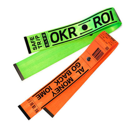 Custom 1.97" W Polyester Reflective ID Ribbon Tag Bicycle Pendant
