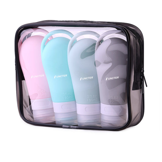 3 OZ Travel Bottles Set For Toiletries (4 Pcs Set)