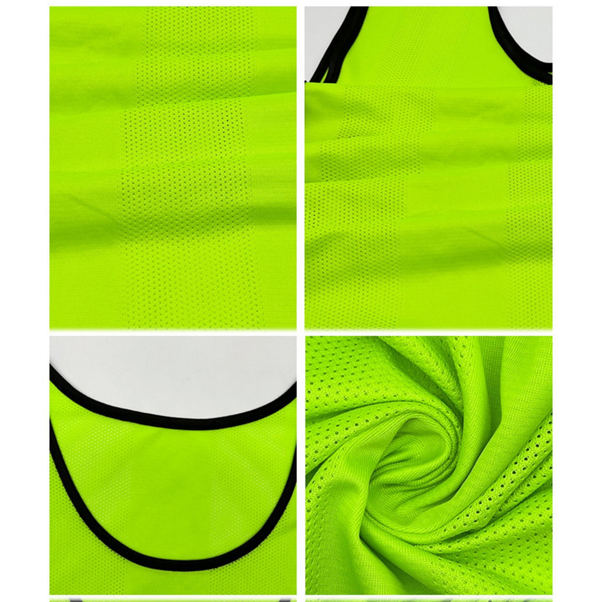 Adult Mesh Stripe Basketball Jersey Team Practice Vests - Size L