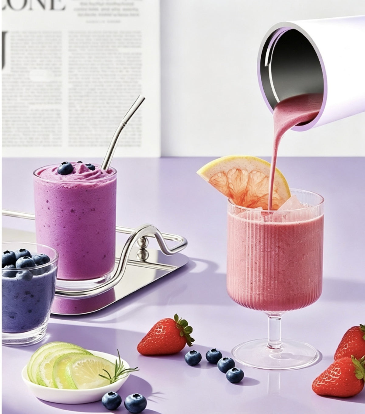 Portable Blender Stainless Steel Cup Electric USB Juicer Blender For Shakes Smoothies And Juice