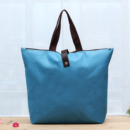 Folding Heavy Duty Oxford Groceries Bag Reusable Shopping Bags Large Foldable Tote Bag (Model D)