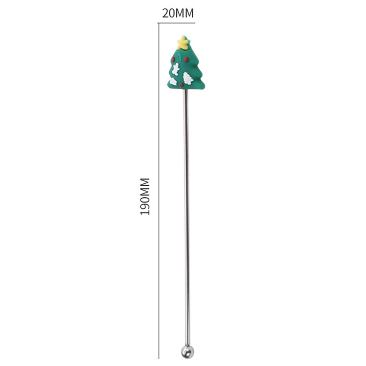 7.5 L Stainless Steel Christmas Tree Top Beverage Stirrers Drinking Stir Sticks