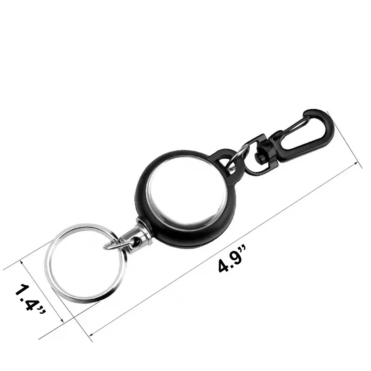 Outdoor Rectangle Retractable Badge Reel Key Holder