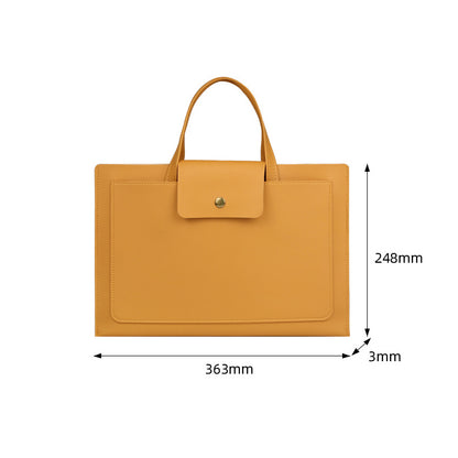 PU Leather 13" Laptop Bag Laptop Sleeve With Carrying Handle For Men And Women