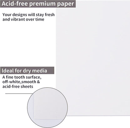 9"x12" Sketch Book 100 Sheets Sketch Pad Top Spiral Bound Drawing Book For Kids And Adults
