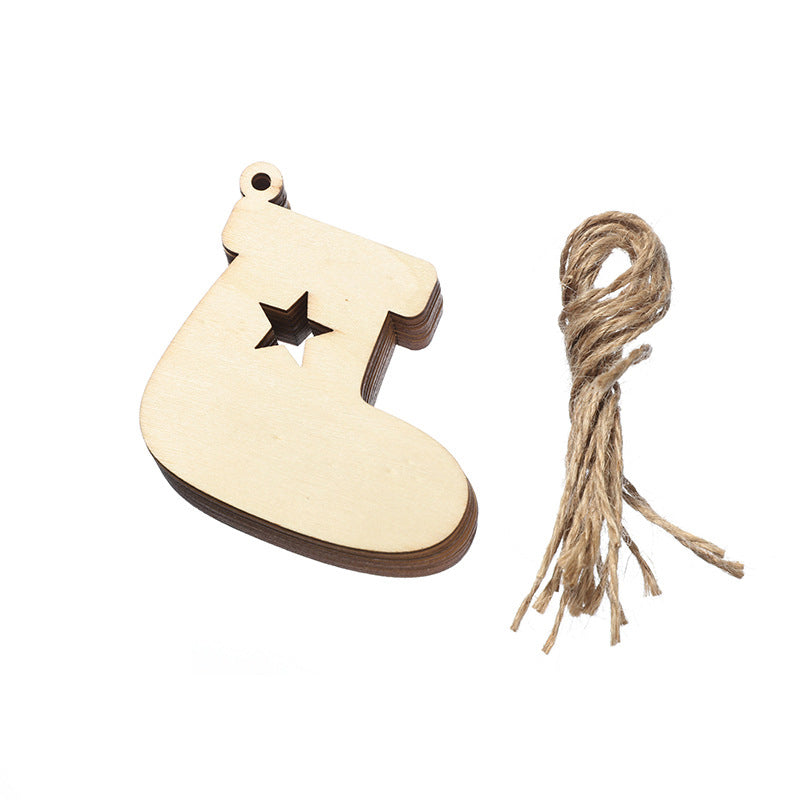 Wooden Christmas Ornaments Hanging Christmas Tree Decorations Home Decor