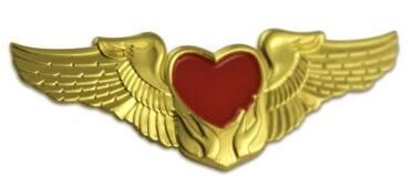 Metal Heart Lapel Pin Badge