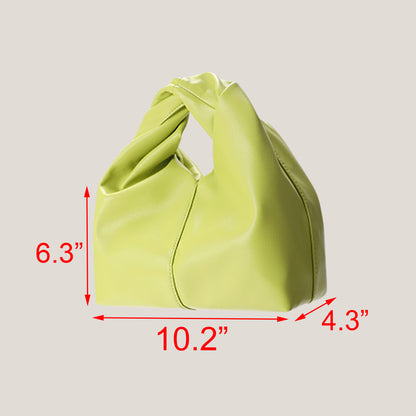 Women's Mini Ruched Handbag Clutch Purse Dumpling Pouch Bag