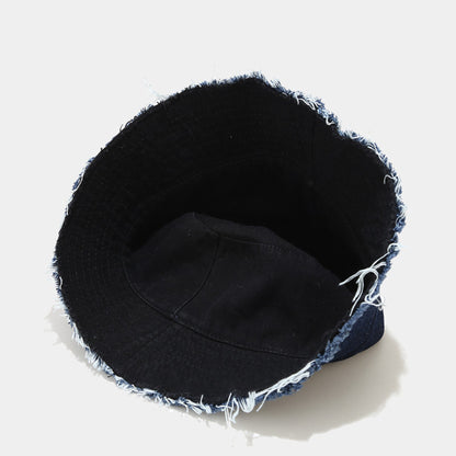 Unisex Patched Denim Jean Bucket Hat