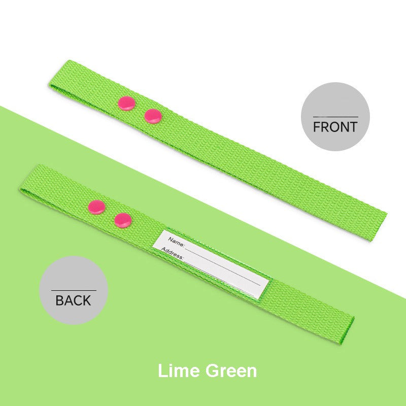 Cotton Luggage Strap Travel ID Tag Bag Claim Tag Airline Bag Tag with Back Info Card