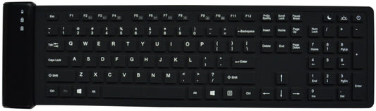 108 Keys Portable Wireless Silicone Keyboard