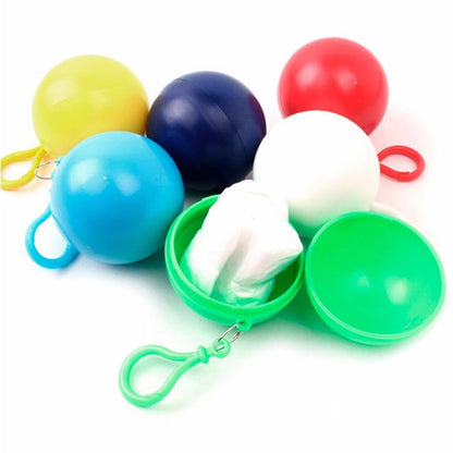 Portable Disposable Emergency Raincoats Waterproof Rain Poncho in A Ball For Traveling Camping