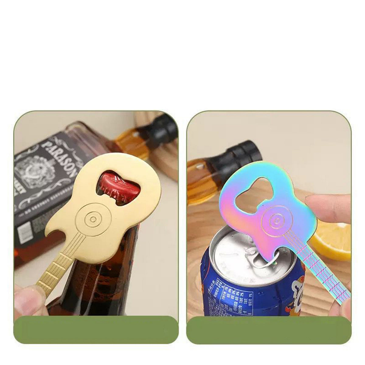 2-in-1 Metal Guitar Bottle Opener Fridge Magnet Opener