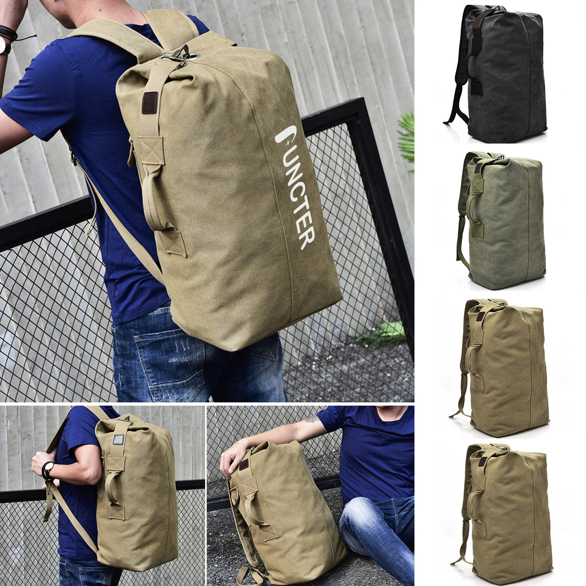 30L Classic Canvas School Travel Backpack Tablet Rucksack