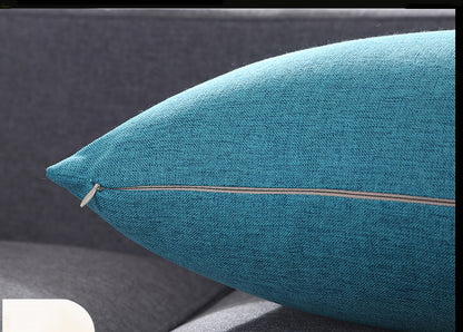 19.7 x 19.7" Premium Square Linen Throw Pillowcase With Hidden Zipper