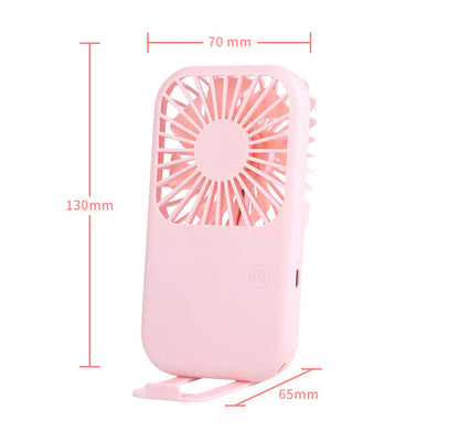 Mini Rechargeable Handheld Fan Phone Holder Adjustable Wind Speed Fan