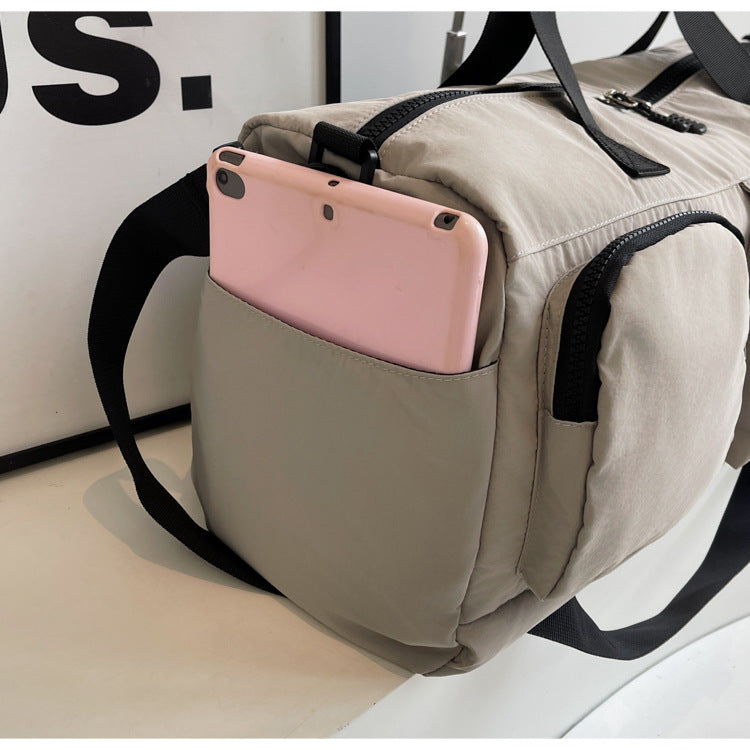 Travel Duffel Bag Sport Gym Bag Polyester Tote Bag Swimming Bag with Shoe Pouch&Wet Pocket