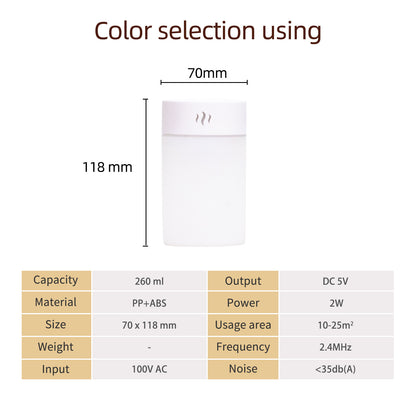 260ml USB Cool Mist Humidifier