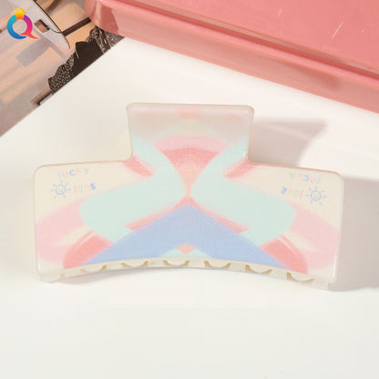Square Hair Claw Clip With Heart-shaped