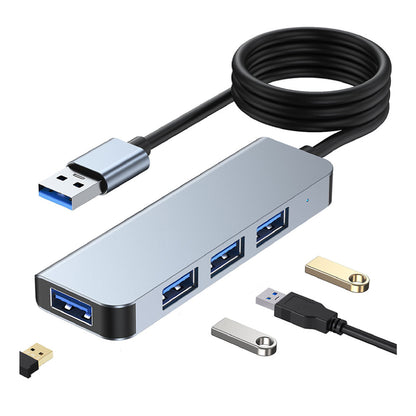 4" 1 USB C Hub USB Splitter 1.2M Long Cable USB Adapter