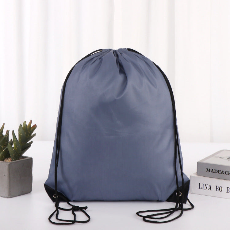 16.6" x 13.4" Polyester Drawstring Backpack Foldable Storage Bag