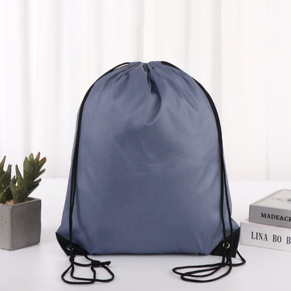 16.6" x 13.4" Polyester Drawstring Backpack Foldable Storage Bag