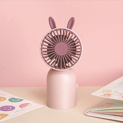 Rechargeable Mini Handheld Fan Cute Bunny Ear Fan